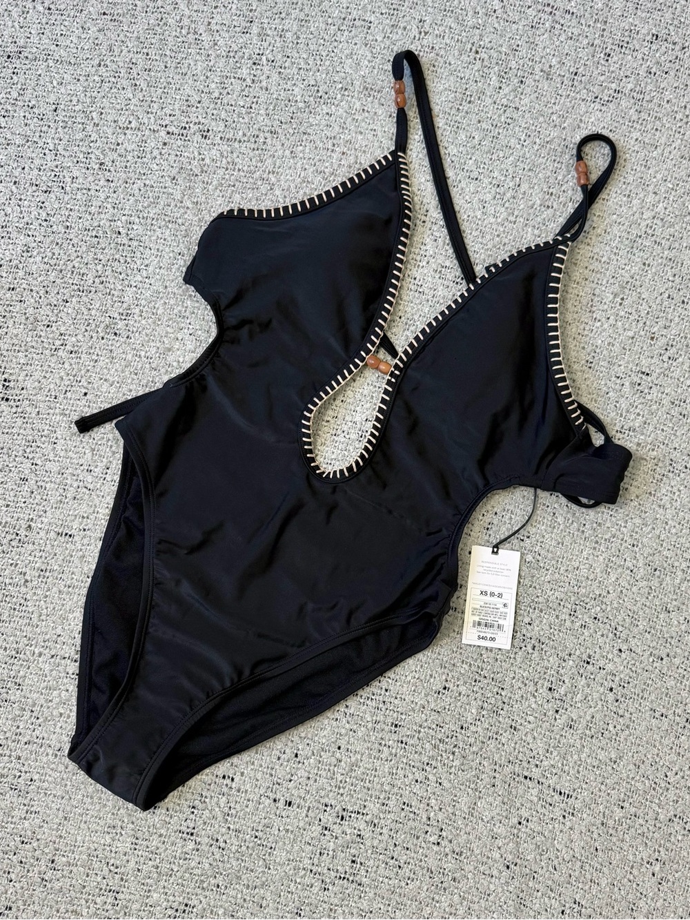 Shade & Shore Black One-Piece Swimsuit XS